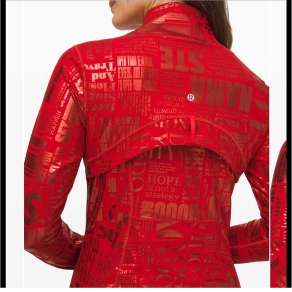 Lululemon Define Jacket *Manifesto size 6 red foil - Picture 7 of 7